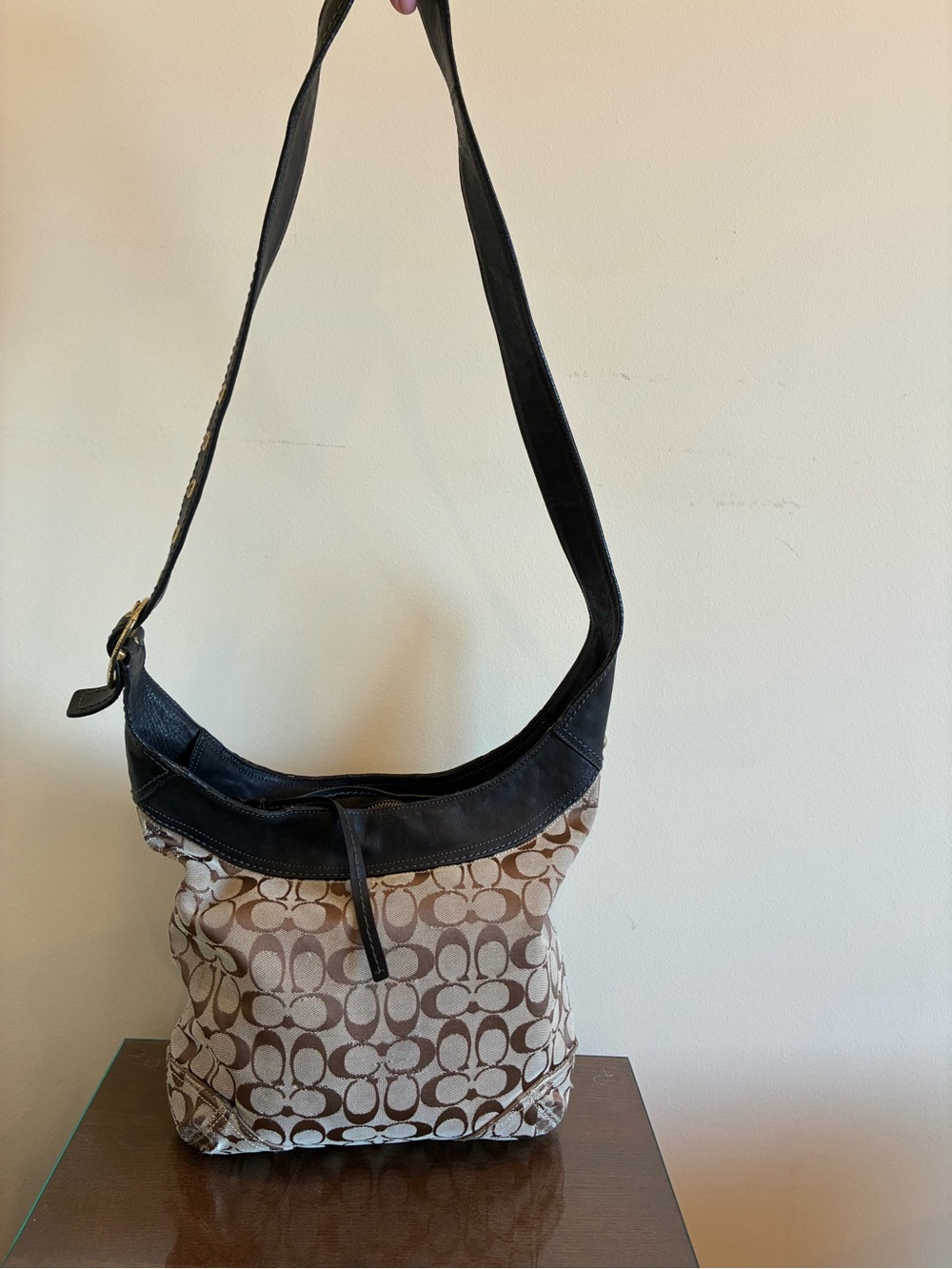 Vintage Coach Soho Signature C Jacquard Hobo Shoulder Bag Y2k